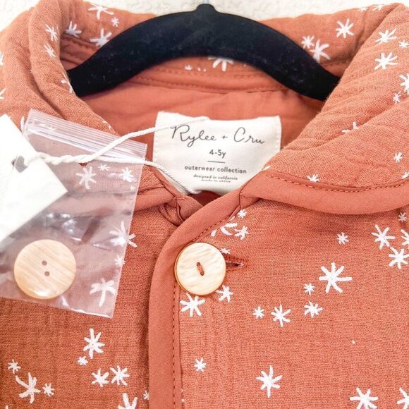 NWT! Rylee + Cru Girls Quilted Starlight Coat Size 4-5Y - Picture 2 of 3